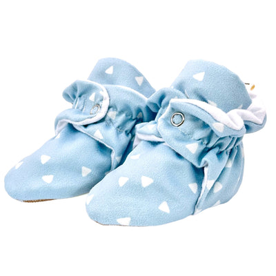 Non Slip, Baby Booties, Blue Triangles
