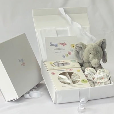Snugabugz | Gender Neutral Luxury Baby Gift Box with Elephant Booties - Snugabugz