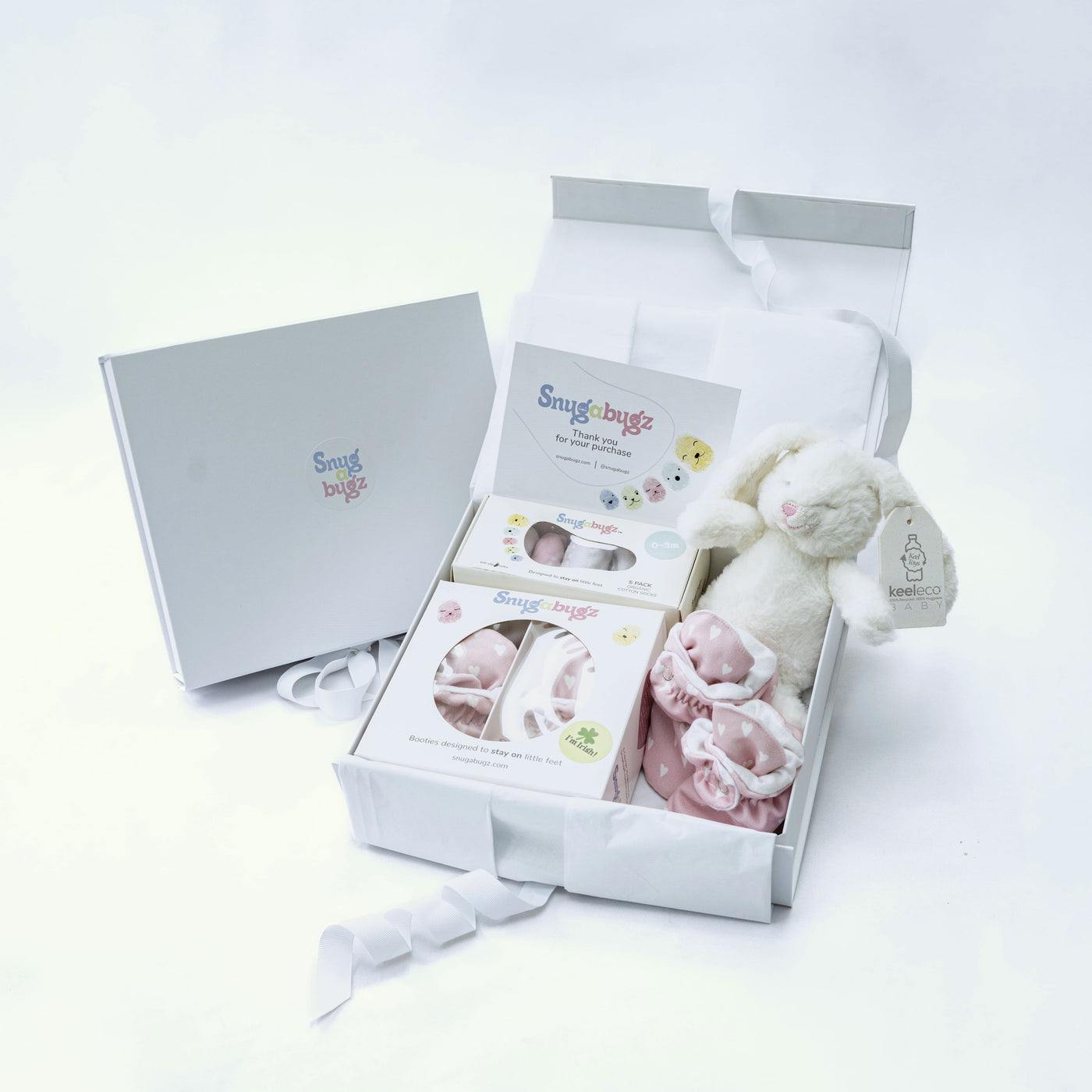Snugabugz | Baby Girl Luxury Gift Box with Bunny Rabbit Plush - Snugabugz