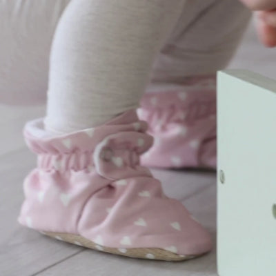 Pink - Baby Booties That Stay-On With Non-Slip Soles | Snugabugz